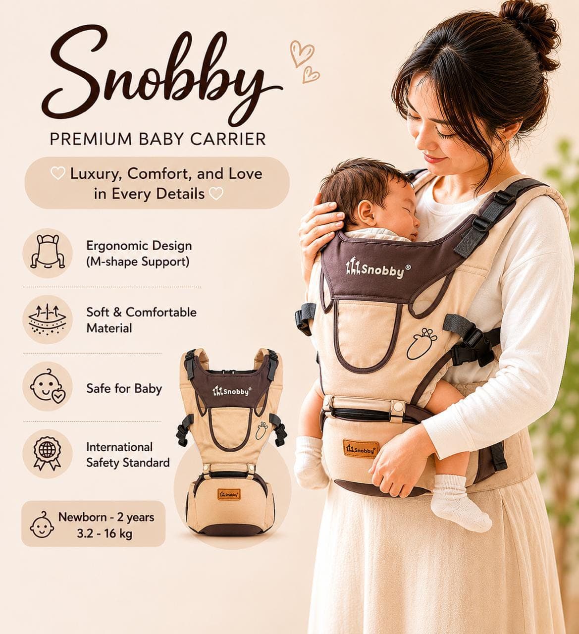 Snobby Premium Baby Carrier