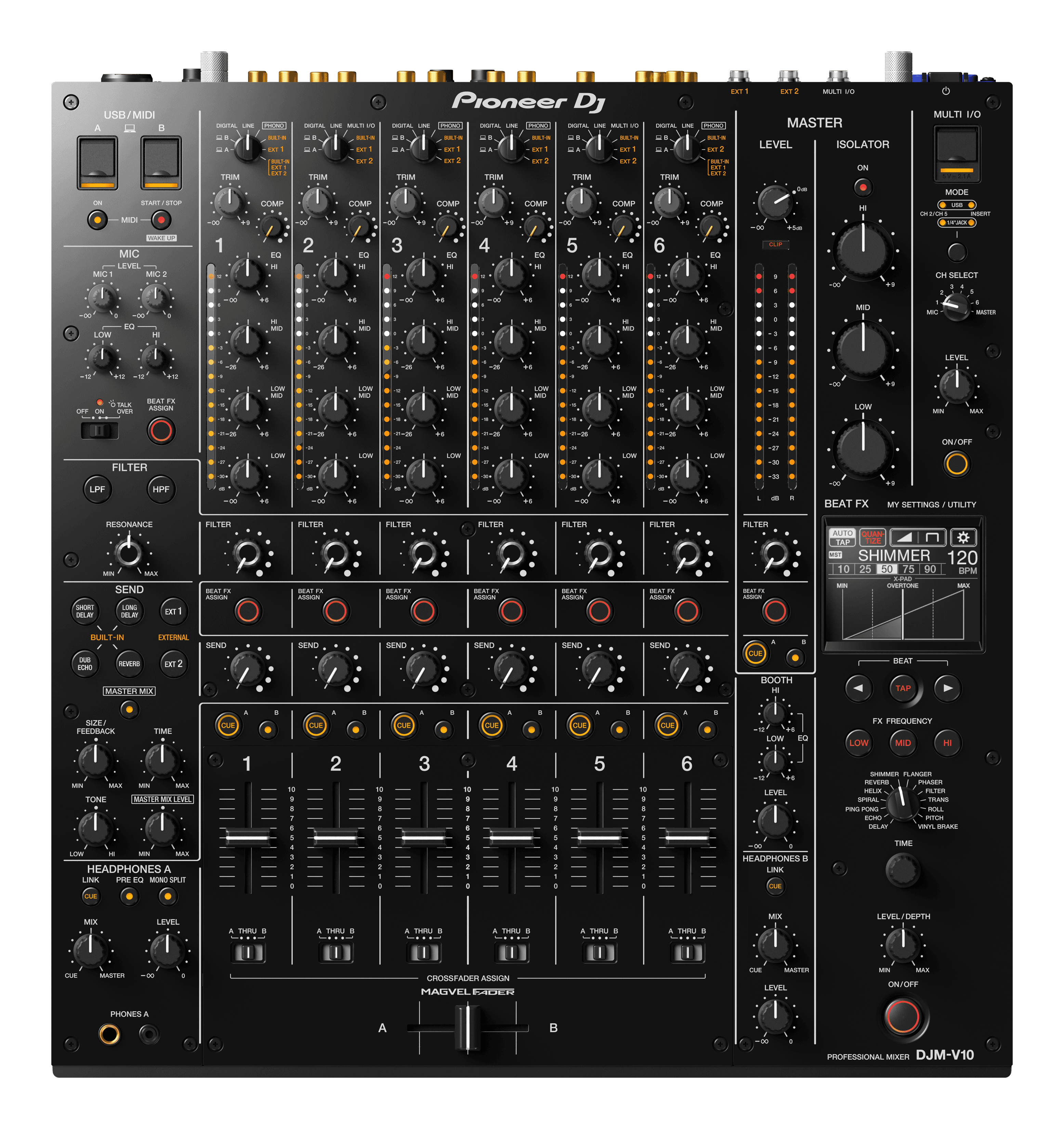 DJM V10 — 6-Channel Creative DJ Mixer