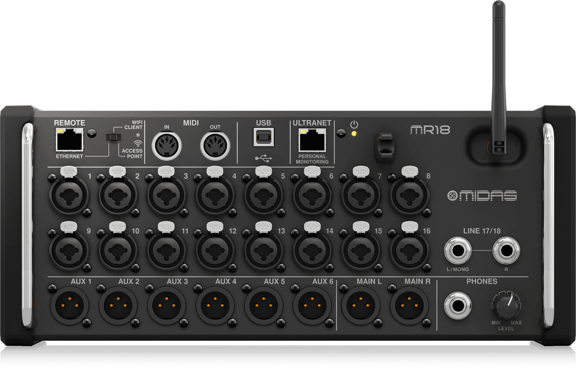 Midas MR18 — Wireless Digital Mixer & Stagebox
