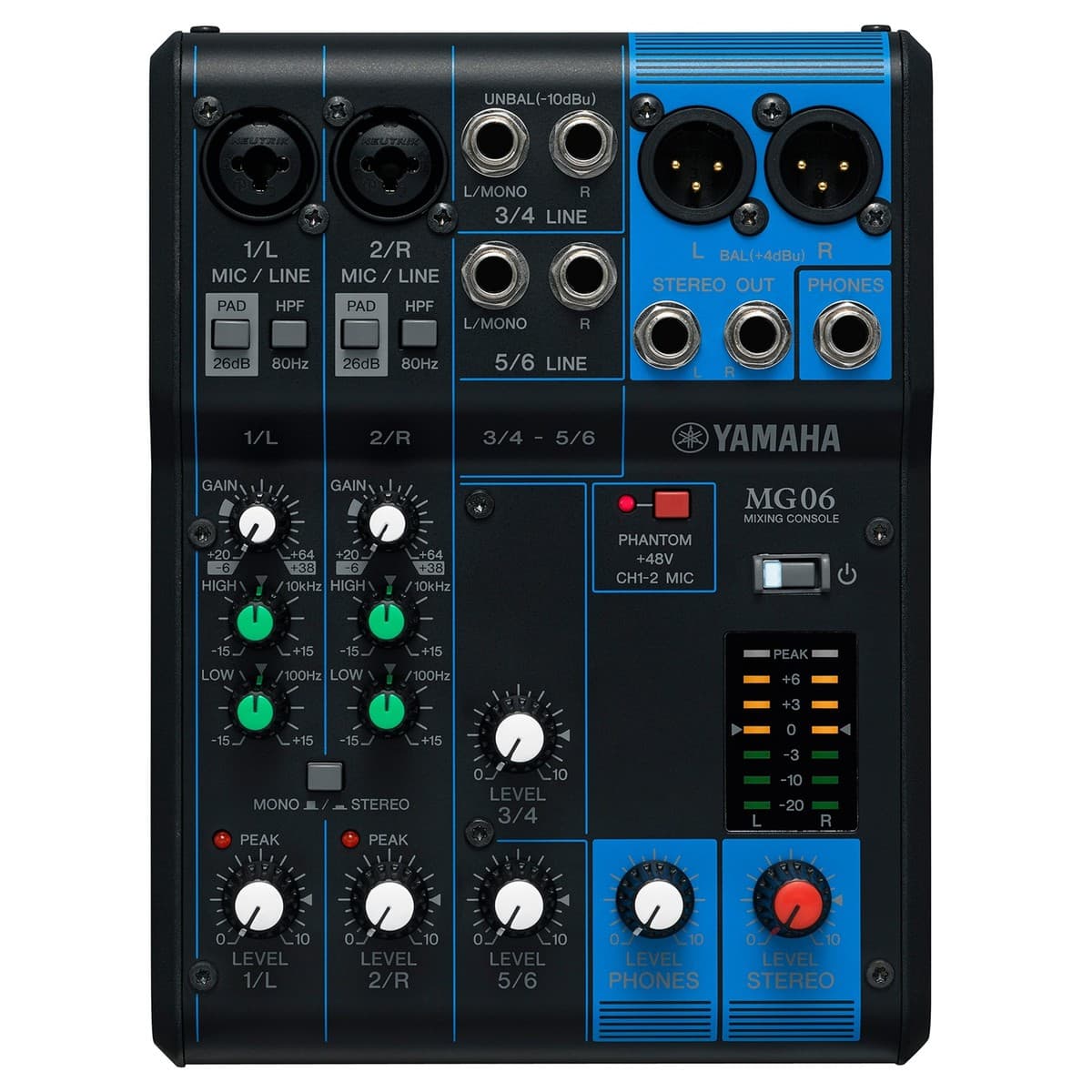 Yamaha MG6XU — 6-Channel Compact Mixer
